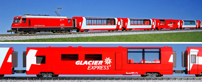 Kato HobbyTrain Lemke 10-1145S - Alpine Glacier Express 7-Unit 